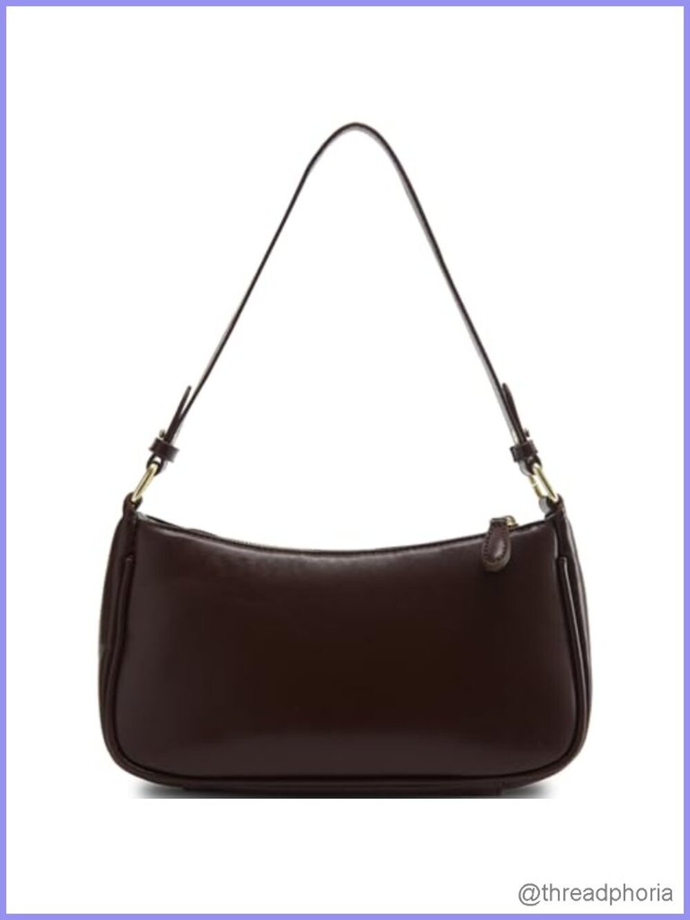 Vegan Leather Crescent Shoulder Bag with 2 Removable Straps, Gift for Women